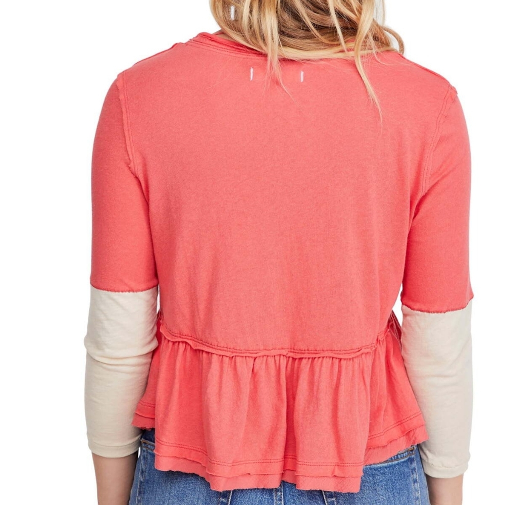 NWT Free People Heart of Mine Colorblock Top - Picture 3 of 4